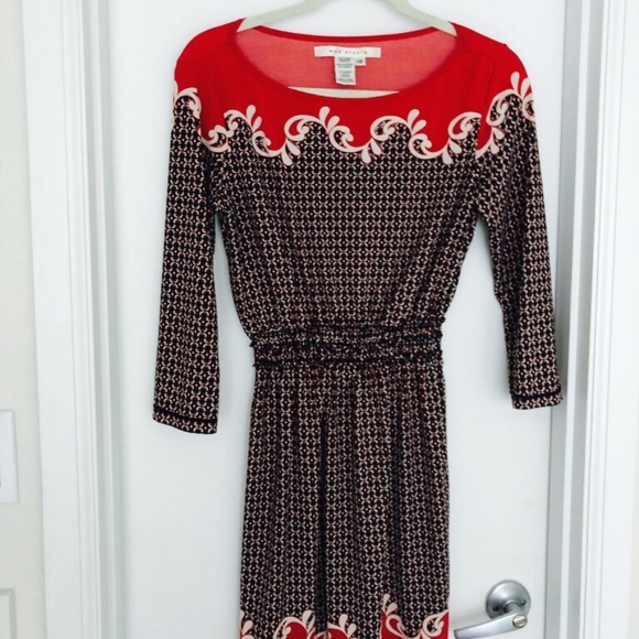 Red Paisley Printed Max Studio Dress - Picture 1 of 4